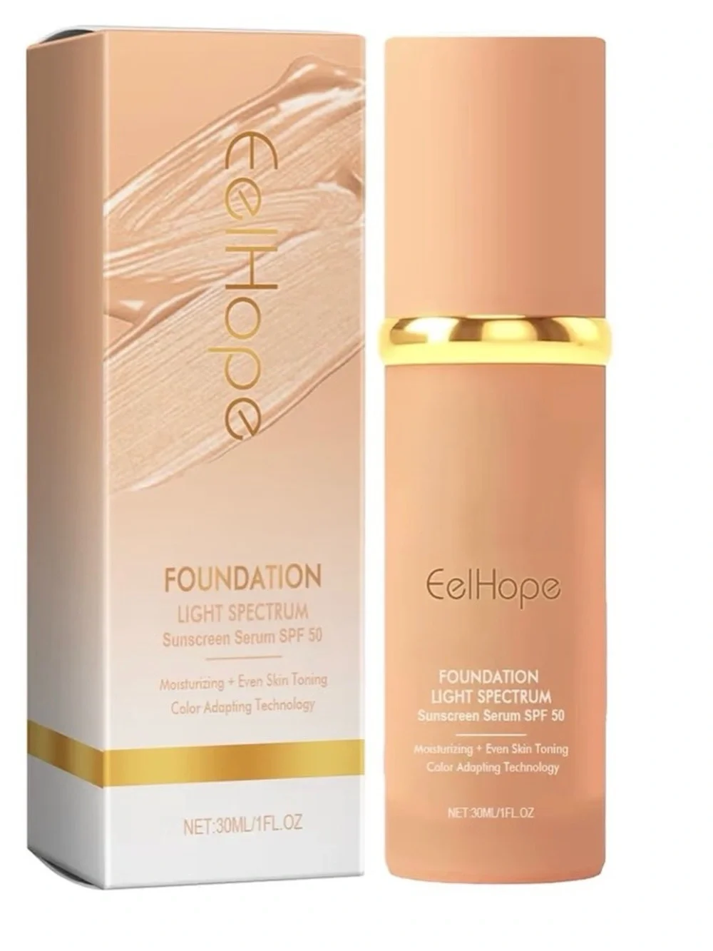 Foundation Light Spectrum SPF 50 color, adapting technology new not opened